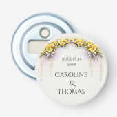 Canary Yellow Romantic Freesia Floral Wedding 栓抜き (正面)