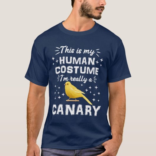Canaryhisは私の人間の衣装カナリアバード愛好家のために Tシャツ (正面)