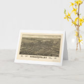 CanastotaのNYのパノラマ式の地図- 1885年 カード (黄色い花)