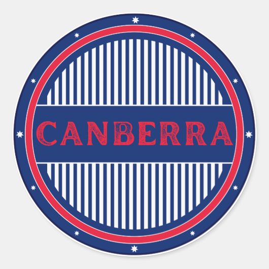 Canberra City Pride Emblem – Australian Identity ラウンドシール (正面)