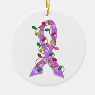Cancer大将のクリスマスの照明のリボン セラミックオーナメント