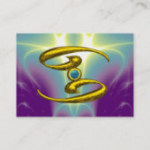 CANCER，オパール青紫色 名刺 (裏面)