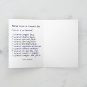 Cancer カラフル Angelグリーティングカードまたはノートカード カード (内部)