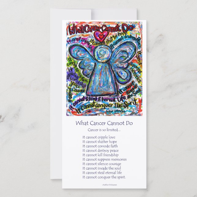 Cancer カラフル Angel Photo Card (正面)