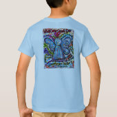 Cancer カラフル Angel Tシャツ（ダブル画像） Tシャツ (裏面)