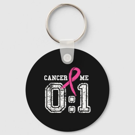 Cancer 0 Me 1シャツ乳がん認識度Surviv キーホルダー (正面)