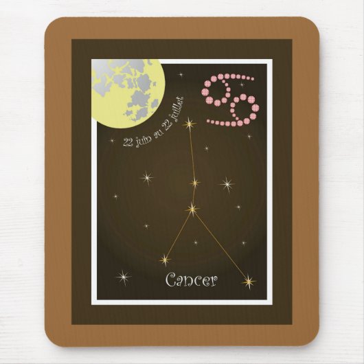 Cancer 22 juin au 22 juillet Mauspad マウスパッド (正面)