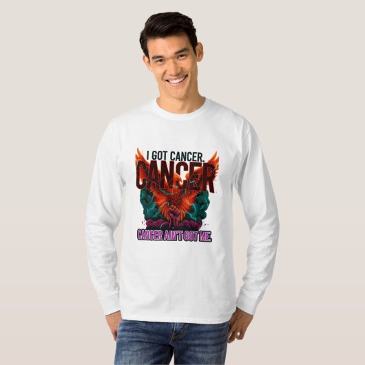 Cancer Ain’t Got Me" Phoenix Strength Tee Tシャツ (正面フル)