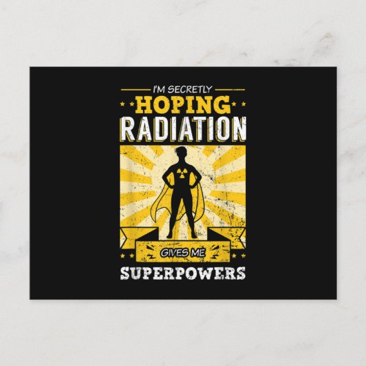 Cancer Awareness Patient Warrior Chemo Radiation T 案内ポストカード (正面)