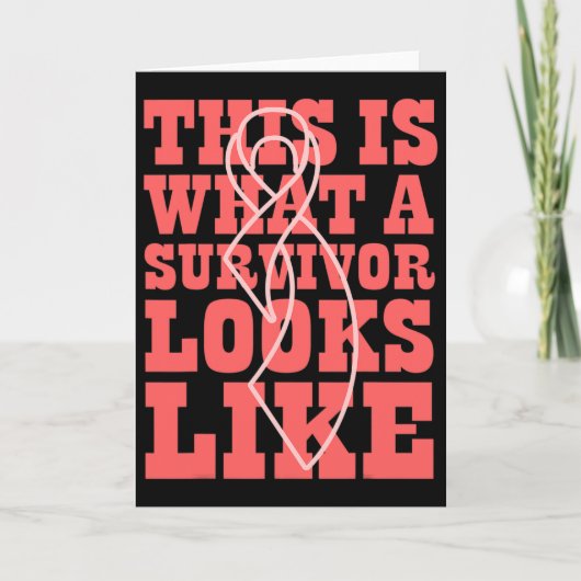 Cancer Awareness This Is What A Survivor Looks Lik カード (正面)