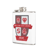 Cancer Birthday Crest™ for July 1-22 フラスク (左)