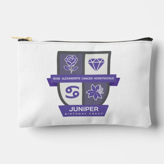 Cancer Birthday Crest™ for June 22-30 アクセサリーポーチ (正面)