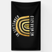 Cancer Boho Rainbow In 9月We衣服金ゴールド 横断幕 (縦)