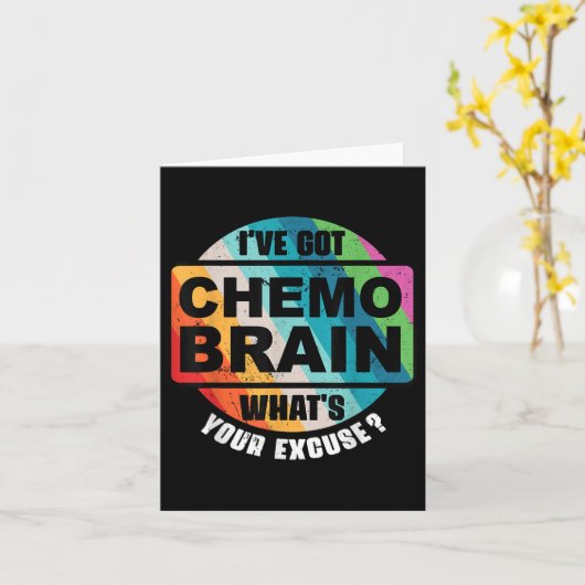 Cancer Chemo Brain Retro Awareness Gift  カード (黄色い花)