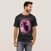 Cancer Chose Wrong Witch Black Cat Breast Cancer H Tシャツ (正面フル)