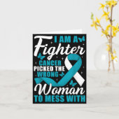 Cancer Cked Wrong Woman Cervical Cancer Awareness  カード (黄色い花)