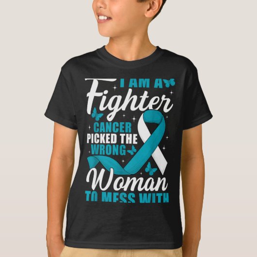 Cancer Cked Wrong Woman Cervical Cancer Awareness  Tシャツ (正面)