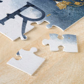 Cancer crab blue black zodiac astrology planets ジグソーパズル (側面)