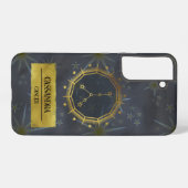 Cancer Dark〔占星術の〕十二宮図星占い：黒と金ゴールド Samsung Galaxyケース (裏面横)