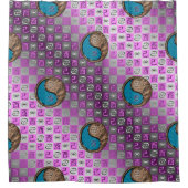 Cancer & Earth Rooster シャワーカーテン (正面)