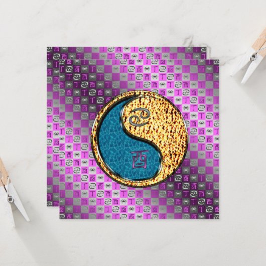 Cancer & Fire Rooster カード (正面/裏面インサイチュ)