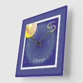 Cancer June 22 to July 22 Uhr スクエア壁時計 (傾斜)