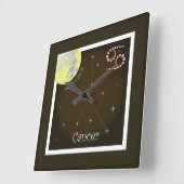 Cancer June 22 to July 22 Uhr スクエア壁時計 (傾斜)