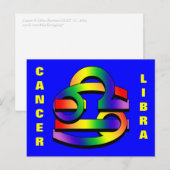 Cancer & Libra GLBT ポストカード (正面/裏面)