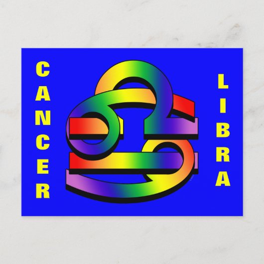 Cancer & Libra GLBT ポストカード (正面)
