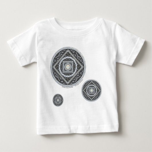 Cancer Mandala Kid's andベビーLight Shirt ベビーTシャツ (正面)