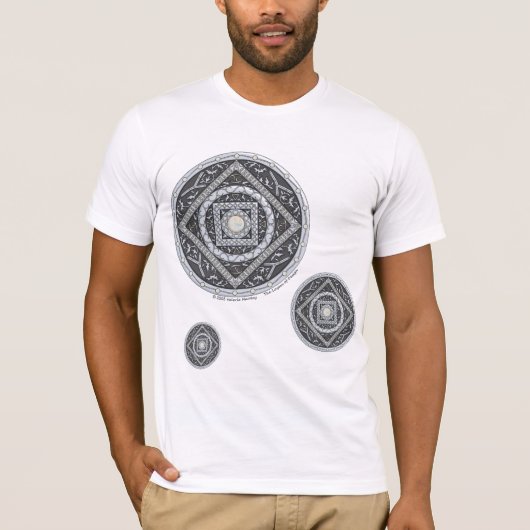 Cancer Mandala Men's Light Shirt Tシャツ (正面)