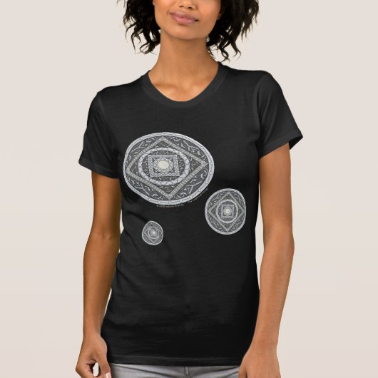 Cancer Mandala Women's Dark Shirt Tシャツ (正面)