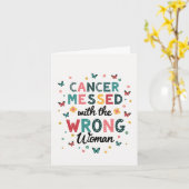 Cancer Messed With The Wrong Person カード (黄色い花)