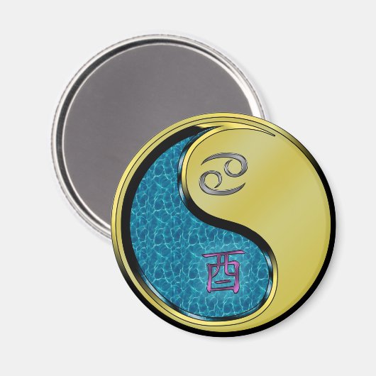 Cancer & Metal Rooster マグネット (正面/裏面)