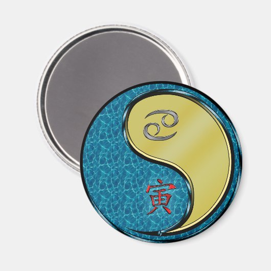 Cancer & Metal Tiger マグネット (正面/裏面)