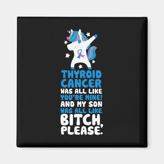 Cancer My Son Please引用文ユニコーン マグネット (正面)