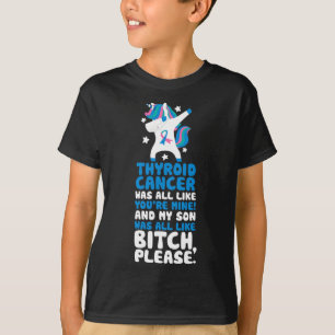 Cancer My Son Please引用文ユニコーン Tシャツ