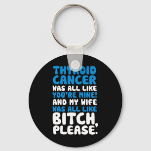 Cancer My Wife Support引用文おもしろい キーホルダー