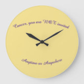 Cancer not invited clock  ラージ壁時計 (正面)