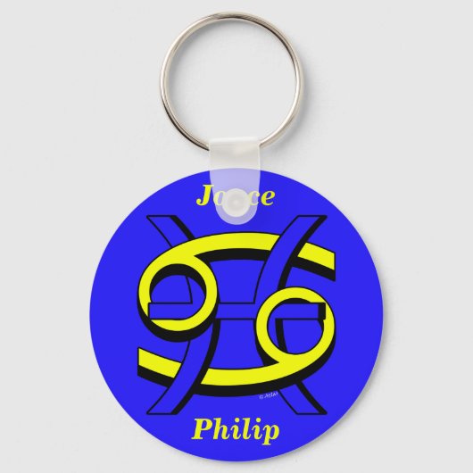 Cancer & Pisces BY キーホルダー (正面)