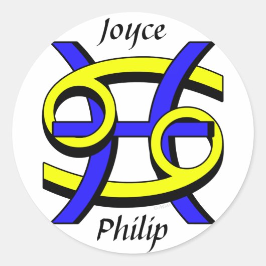 Cancer & Pisces BY ラウンドシール (正面)