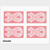 CANCER RIBBON - Guaring Stickers 長方形シール (シート)