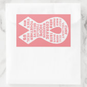 CANCER RIBBON - Guaring Stickers 長方形シール (バッグ)