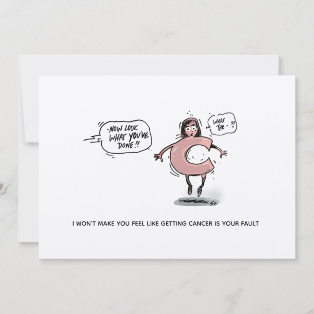 Cancer Shameおもしろい Cancerはがき (正面)