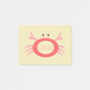 Cancer Star Sign Crab Post it notes Pad ポストイット
