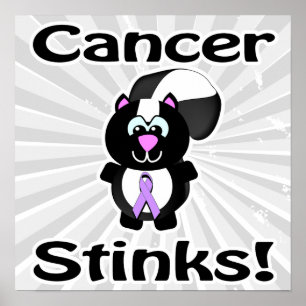 Cancer Stinks Skunk Awareness Design ポスター