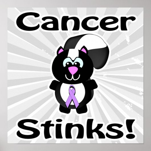 Cancer Stinks Skunk Awareness Design ポスター (正面)