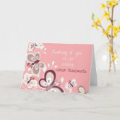 Cancer Support 考え's Of You、Chophy、Pink カード (黄色い花)