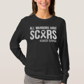 Cancer Survivor All Warriors Have Scars Tシャツ (正面)