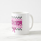 Cancer Survivor Breast Cancer Pink コーヒーマグカップ (正面右)